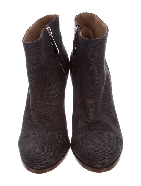 prada denim booties
